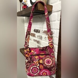 Vera Bradley Crossbody Bag Hipster Carnaby 2009 Magenta Orange Adjustable